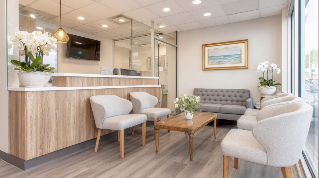 Modern medical practice reception area representing the Broward County healthcare market